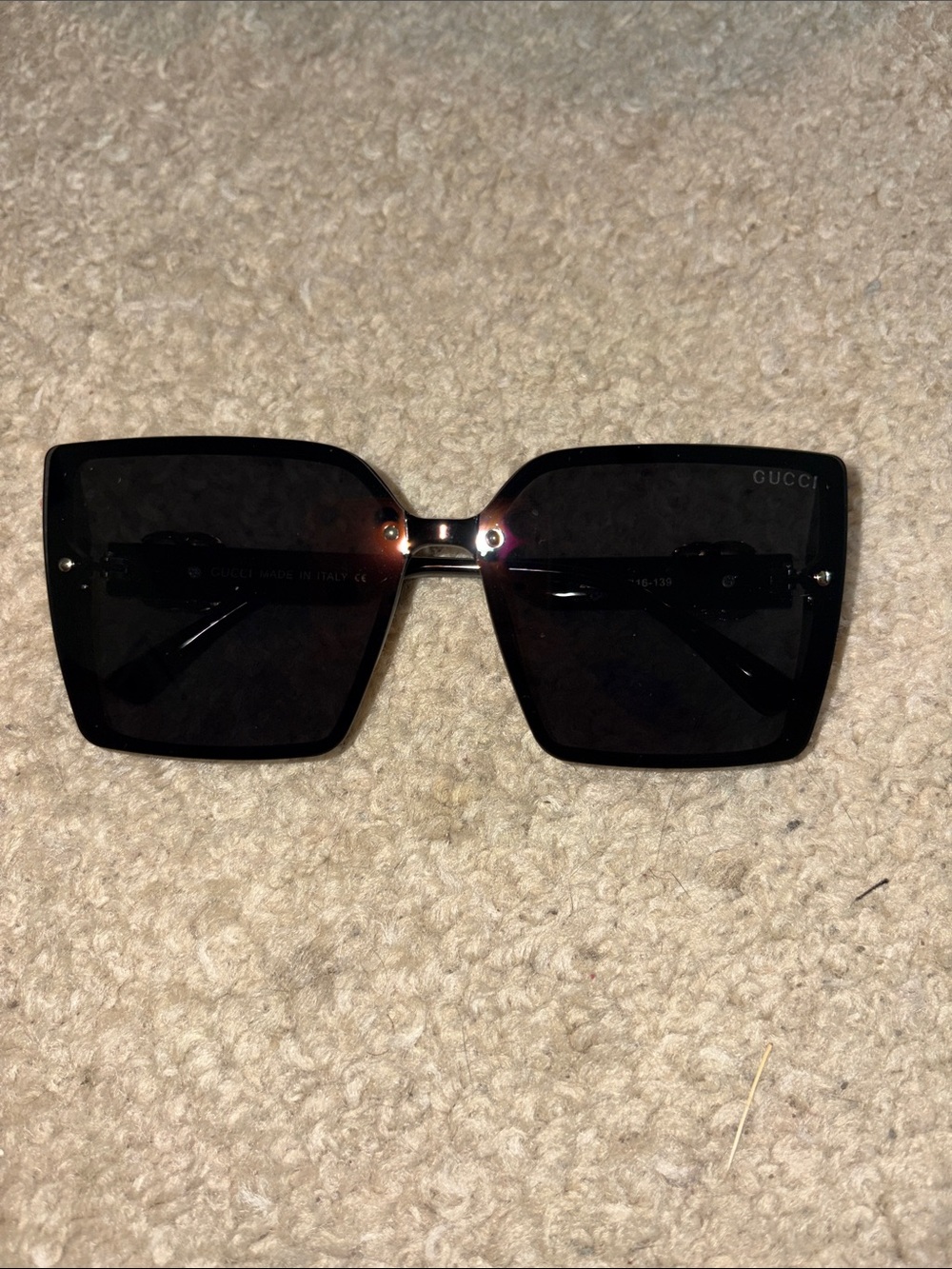 Inspired Women's Black Square Oversized Sunglasses